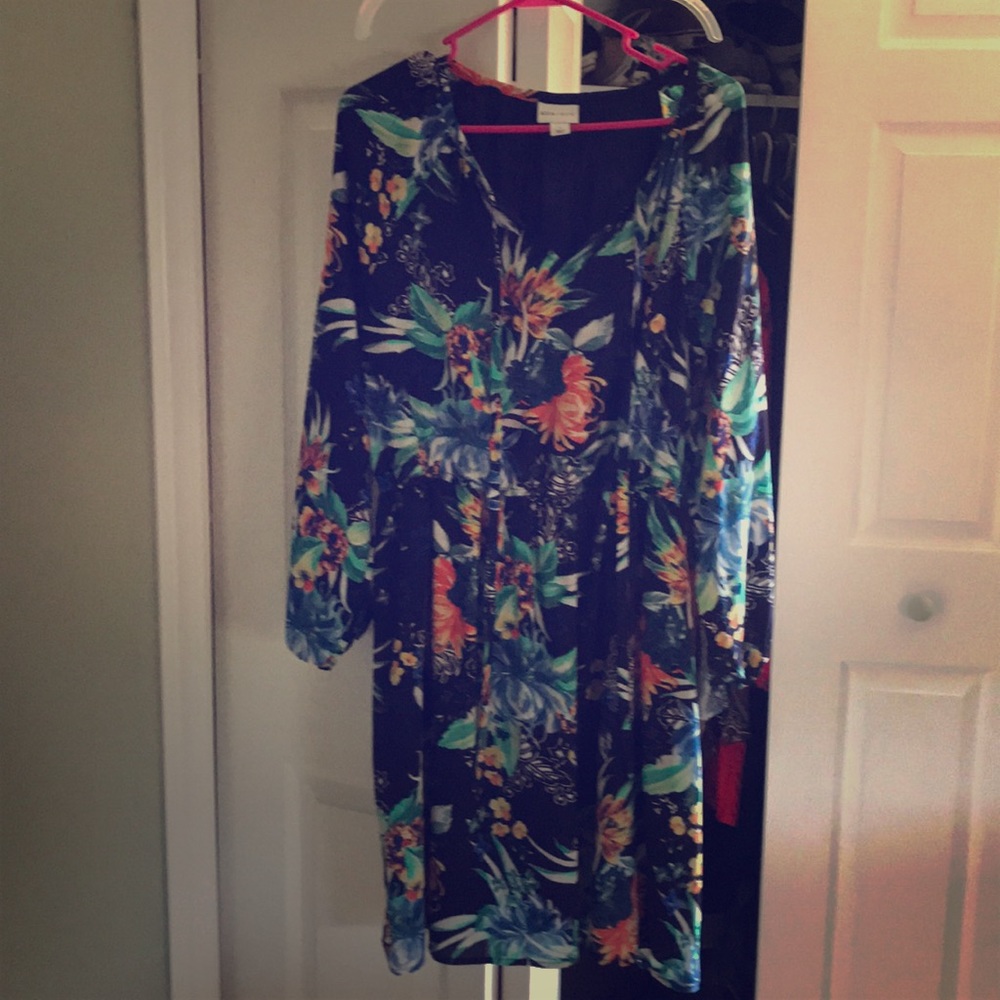 Floral long sleeve dress